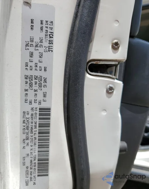 2015 Dodge Journey Se from USA, damaged, VIN 3C4PDCAB0FT641696